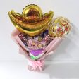 [SMALL BOUQUET] 5   Personalised Balloon with Chocolate and Small Flower Bouquet - Chinese New Year 2023 Collection Online Hot Sale