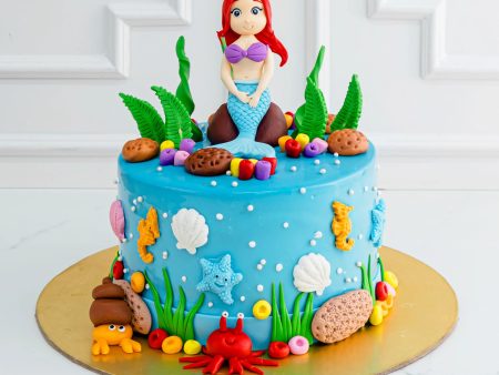 Mermaid Ariel Theme Cake Fashion