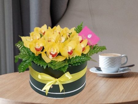 Yellow Cymbidium Arrangement Cheap