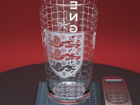 England Football Engraved Pint Glass Hot on Sale