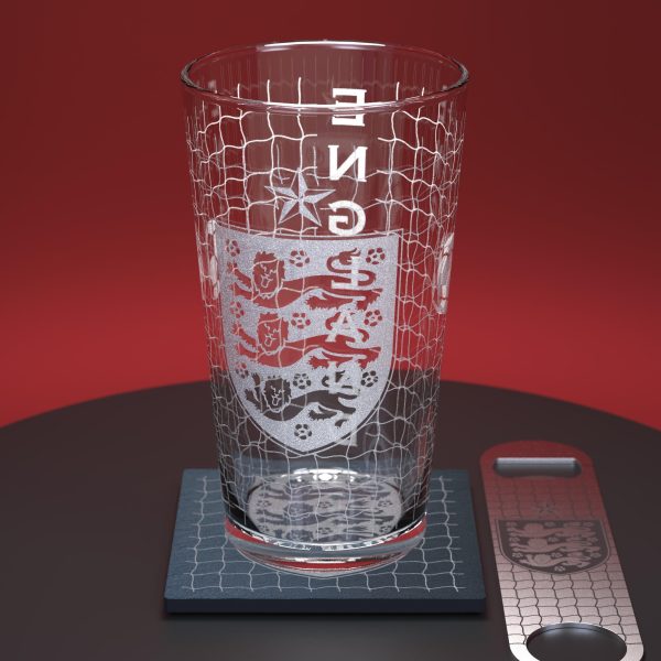 England Football Engraved Pint Glass Hot on Sale