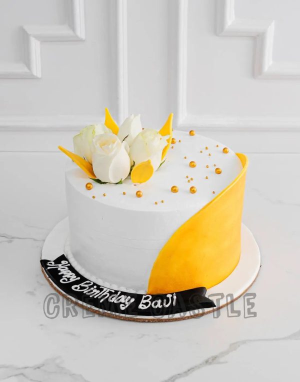 Rose and Gold Cake For Sale