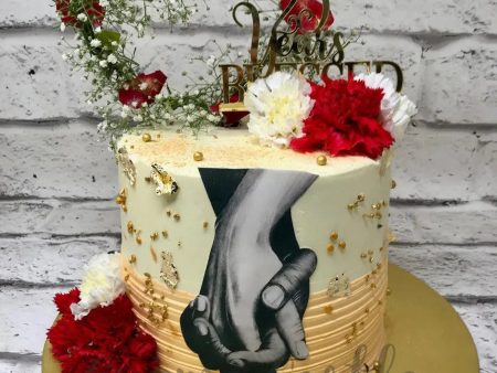 Your Hand in Mine Couple Cake For Cheap