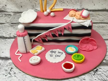 Baby Girl Semi Design Cake Online Hot Sale