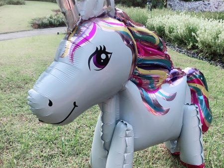 [The Classic Unicorn] - 3D Unicorn Walker Balloon (Air-Filled Only) Discount