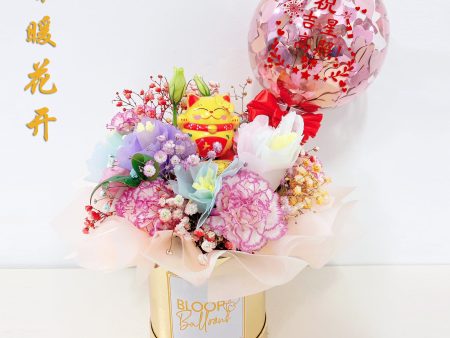 5   Personalised Balloon Fortune Cat Mini Garden Flower Box - 春暖花开 Discount