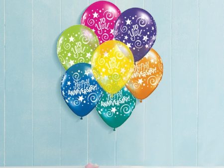 Anniversary Assorted Balloons- 7 Pcs. Online Sale