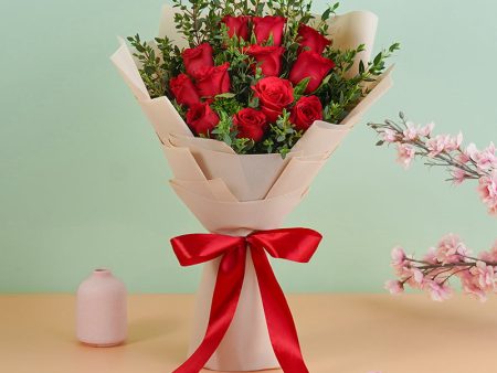 12 Red roses Korean Style For Sale