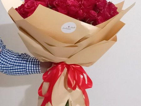 100  Red Roses  Bouquet For Cheap