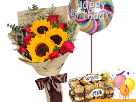 Sunset roses Birthday Bundle Online Hot Sale