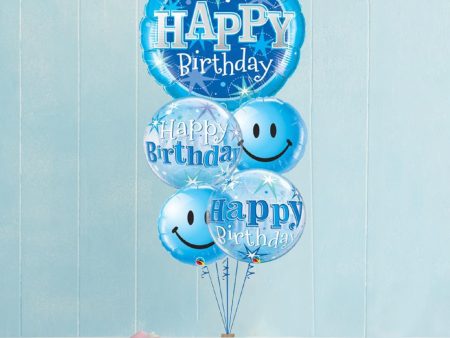 Blue Happy Birthday Balloons Hot on Sale