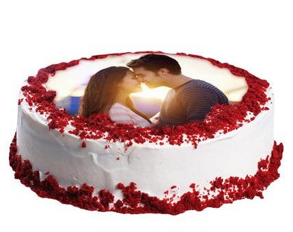 Velvety Photo Cake Online