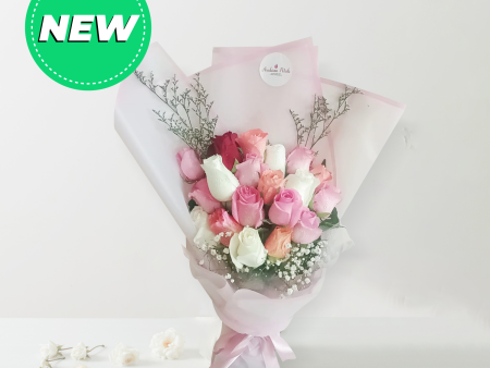 20 Mix Color Roses Bouquet Online Hot Sale