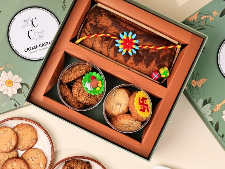 Hamper Rakhi Cake Cookie Box on Sale