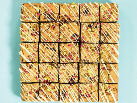 Raspberry & Pistachio Blondie Cheap