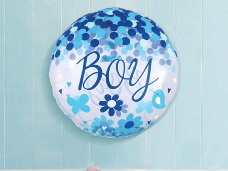 Baby Boy Confetti Jumbo Balloon Supply