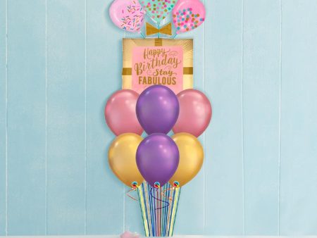 Fabulous Birthday Gift Chrome Balloons Bouquet Online Hot Sale