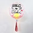 24  Personalised Balloon with Pink Confetti Print Discount