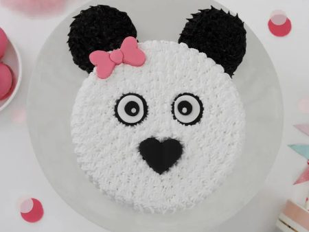 Black & White Teddy Cake For Cheap