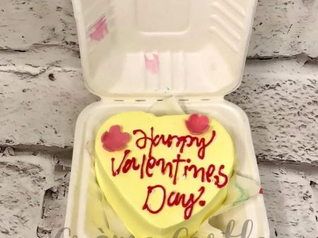 Yellow Heart Bento Cake Online Sale