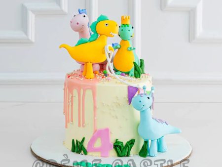 Pastel Dino Cake on Sale