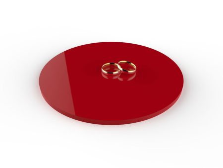 Round Red Acrylic Cake Display Board 4  - 18  Discount