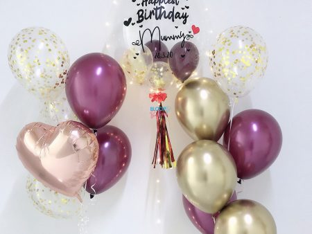 24   personalised birthday balloon with 2 side bundle of 6 balloons Discount