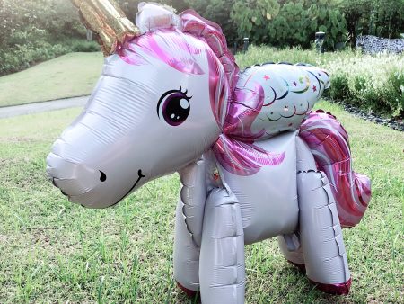 [Pink Fairy Unicorn] - 3D Unicorn Walker Balloon (Air-Filled Only) Online Hot Sale