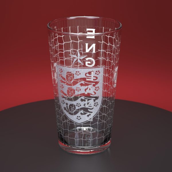 England Football Engraved Pint Glass Hot on Sale