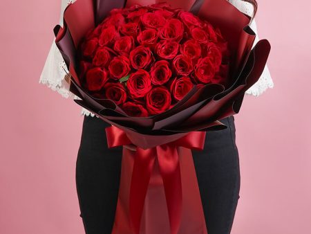 50 Roses Scarlet Heart For Cheap