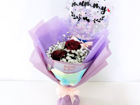 [MINI SIZE BOUQUET] 5   Personalised Balloon Flower Bouquet - Hand Held Mini Bouquet Hot on Sale