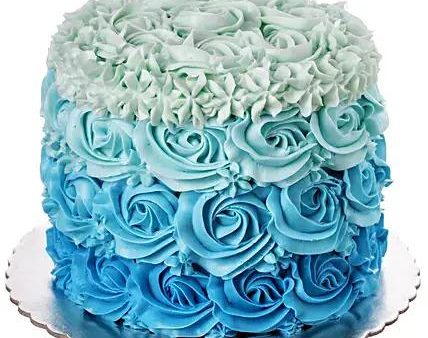 Blue Rose Model Cake on Sale