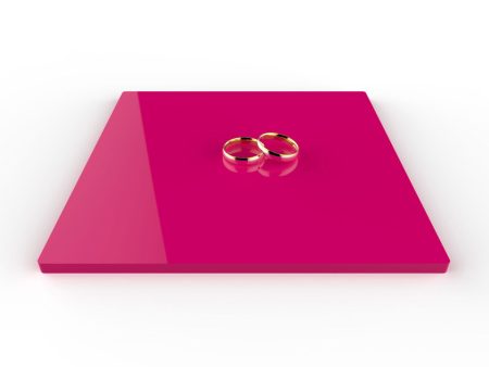 Square Pink Acrylic Cake Display Board 4  - 18  Supply