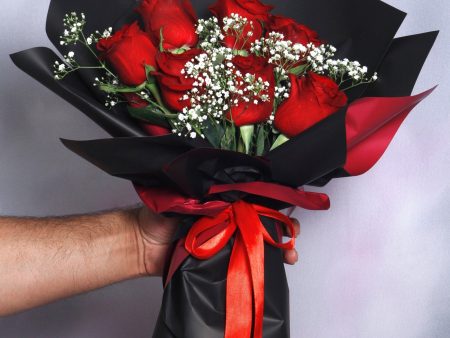 10 Red Roses Bouquet Fashion