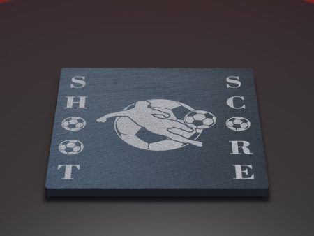 Football Engraved Slate Coaster For Sale