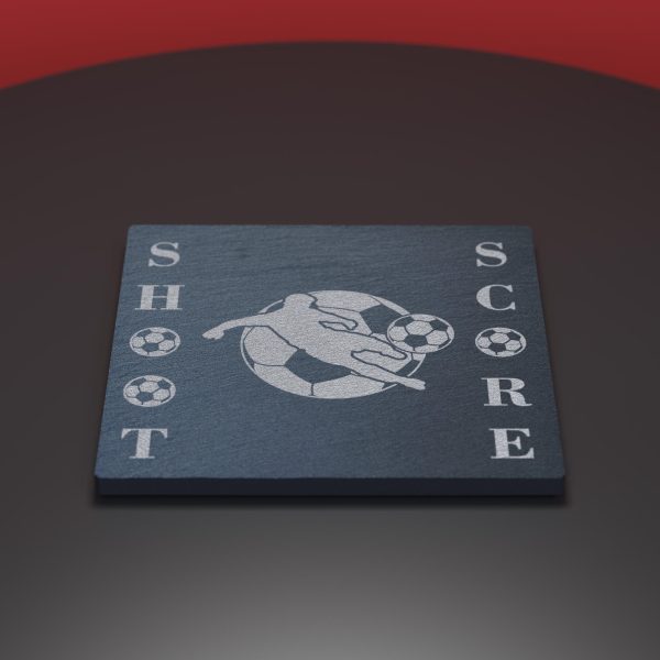 Football Engraved Slate Coaster For Sale