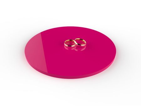 Round Pink Acrylic Cake Display Board 4  - 18  For Cheap