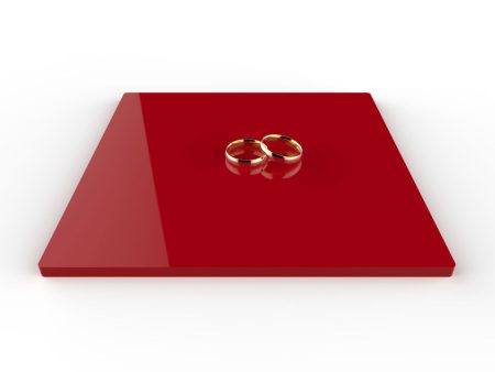 Square Red Acrylic Cake Display Board 4  - 18  Online