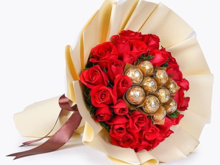 30 Red roses and Ferrero Supply