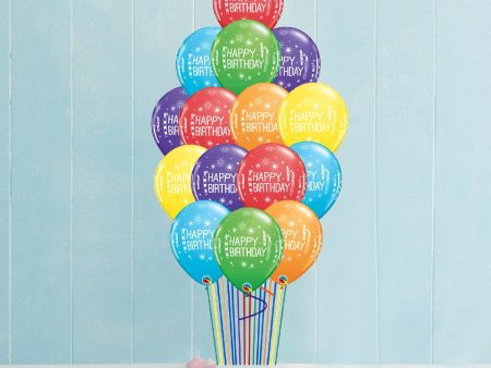 Birthday Candles & Starbursts Bouquet- 15 Pcs, With Weight For Cheap