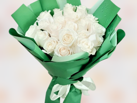 20 Cream Rose bouquet Online Hot Sale