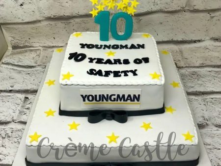 10 Year Starry Anniversary Design Cake Discount