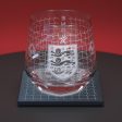 England Football Engraved Glass Tumbler and Slate Coaster Set on Sale