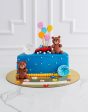 Half Teddy Toy Design Cake Discount