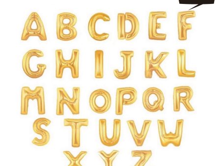 [40 Inch Alphabet Foil Balloons] – Gold Foil For Discount