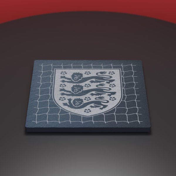 England Football Engraved Glass Tumbler and Slate Coaster Set on Sale