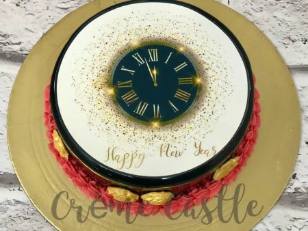 2022 Clock New Years Cake Supply