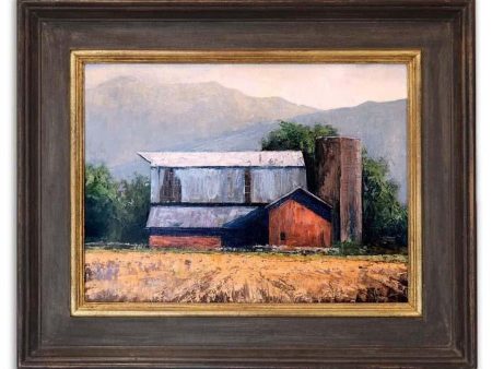 Layton Farmstead Oil on Artist Board Online Hot Sale