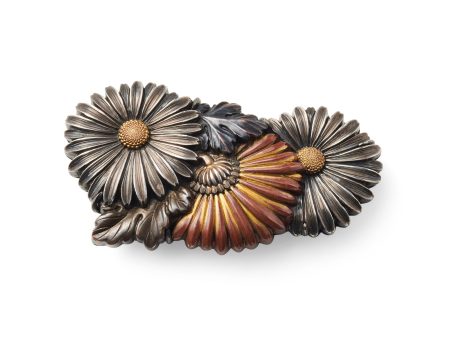 Antique Chrysanthemum Obi-dome Brooch For Discount