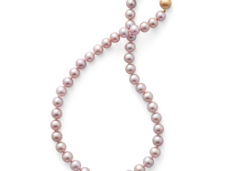 8.5mm Pink Pearl Necklace For Sale